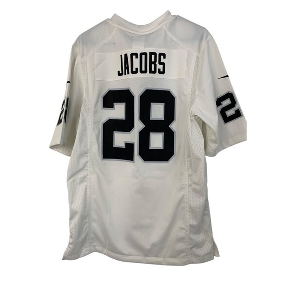 Nike NFL Jacobs Las Vegas Raiders 28 White On-Field Jersey Mens Small Loose Fit - Picture 3 of 9